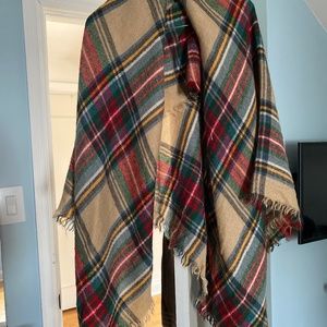 Oversized Plaid Scarf